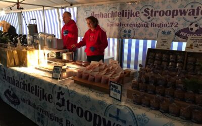 Verse stroopwafels op de kerstmarkt