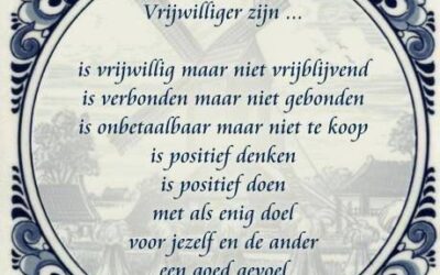 Vrijwilligers….Onze vereniging draait erop, zij/jij/wij zijn onmisbaar!!