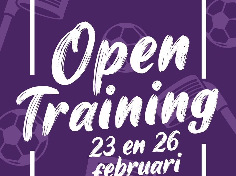 Open training, doe jij mee?